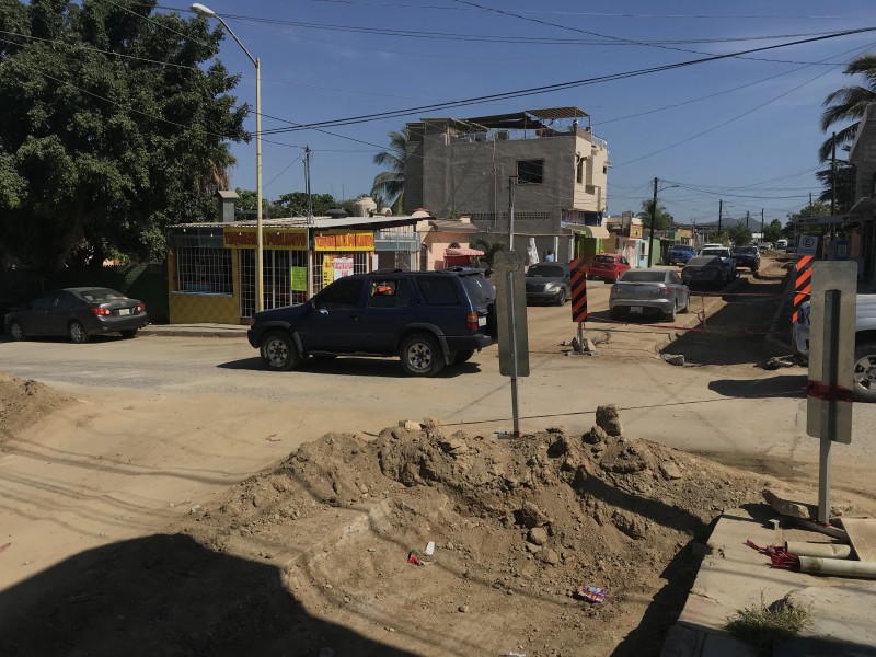 Obras en colonia 4 de marzo están causando caos