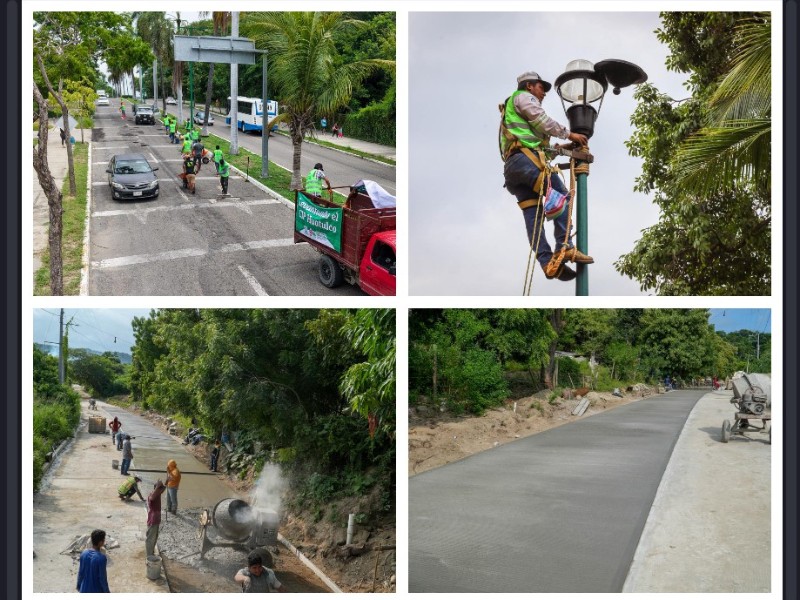 Obras públicas realizadas para la mejora de la comunidad en Huatulco