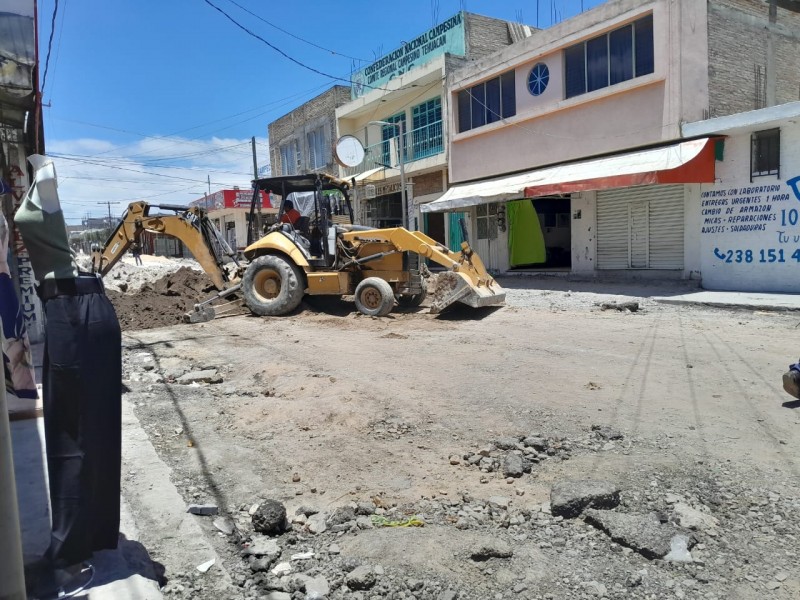 Obras simultáneas en centro siguen reflejando falta de planeación