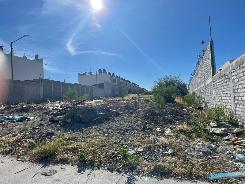 Ocasiona molestia, habitantes de Loma Dorada por un baldío