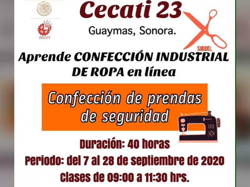 Ofrece CECATI curso en línea de confección de ropa