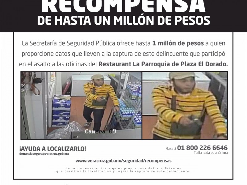 Ofrecen 1 MDP por asaltantes de La Parroquia