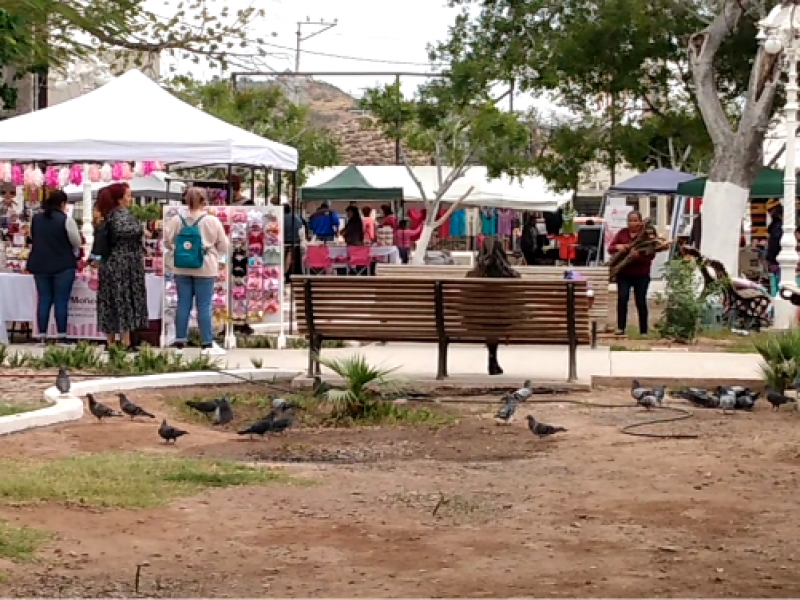 Ofrecen emprendedores sus productos en mercadito local