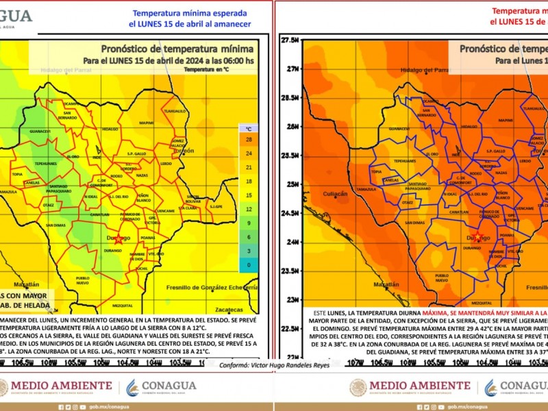 Ola de calor azota durango