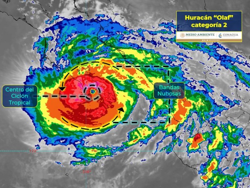 “Olaf” a punto de tocar tierra sobre SJC, informa SMN