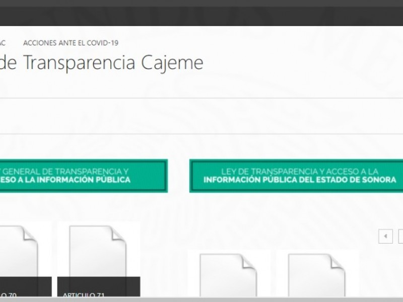 Omiten en organigrama unidad de transparencia en Cajeme