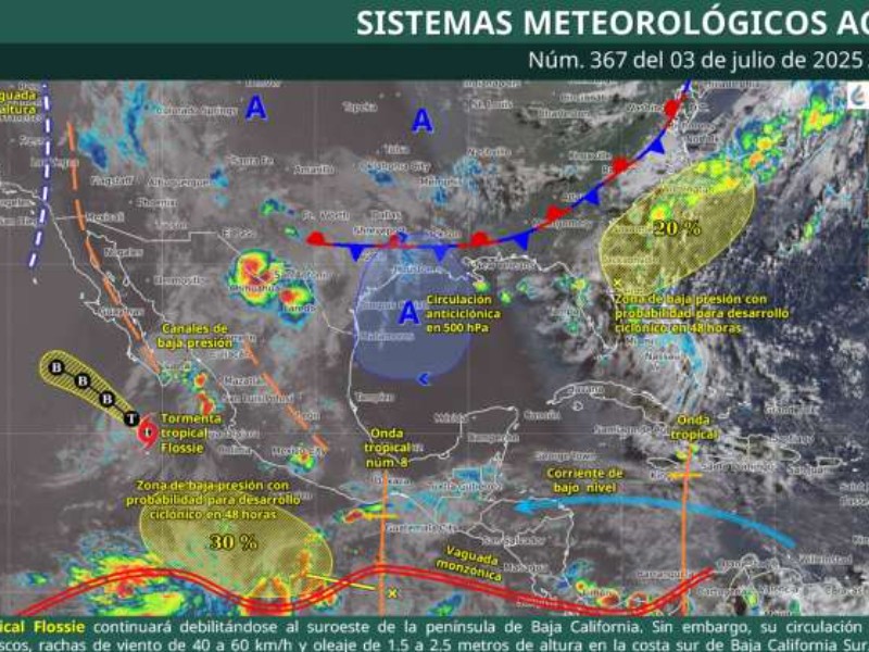 Onda tropical número 8 traerá lluvias y descenso de temperatura a Oaxaca