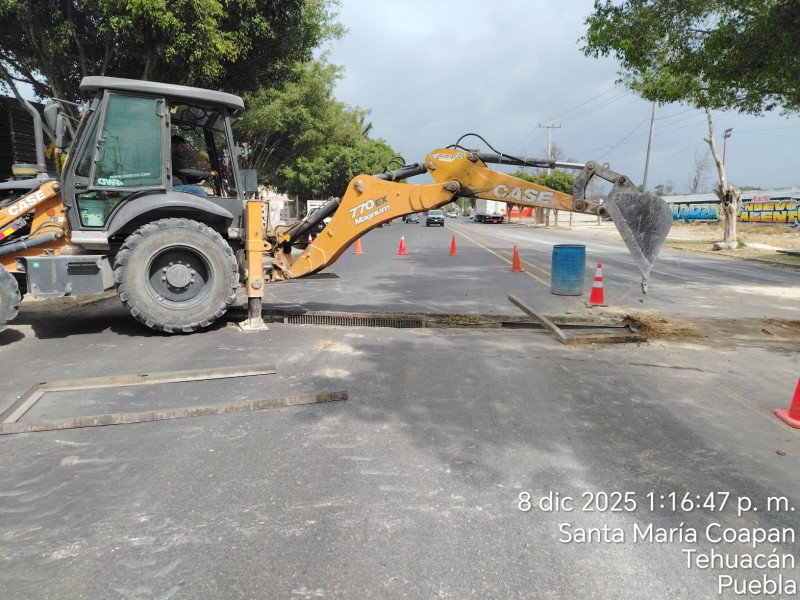 OOSAPAT termina de reparar rejilla de Santa Maria Coapan