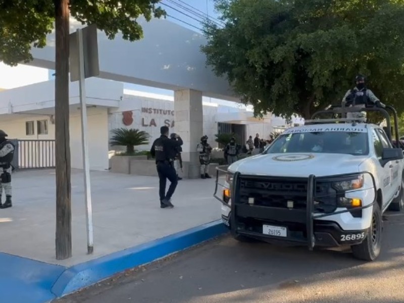 Operativo de seguridad en Instituto La Salle por presunto tiroteo