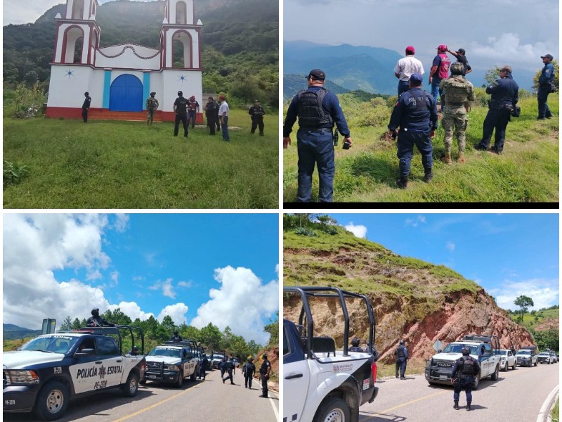 Operativo de seguridad en límites de Yosondúa y Yolotepec