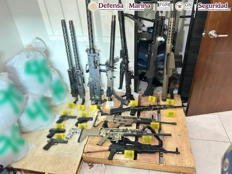 Operativo federal asegura armamento y drogas en Sinaloa