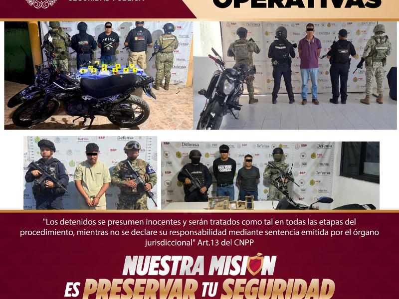 Operativos en Veracruz dejan 46 detenidos