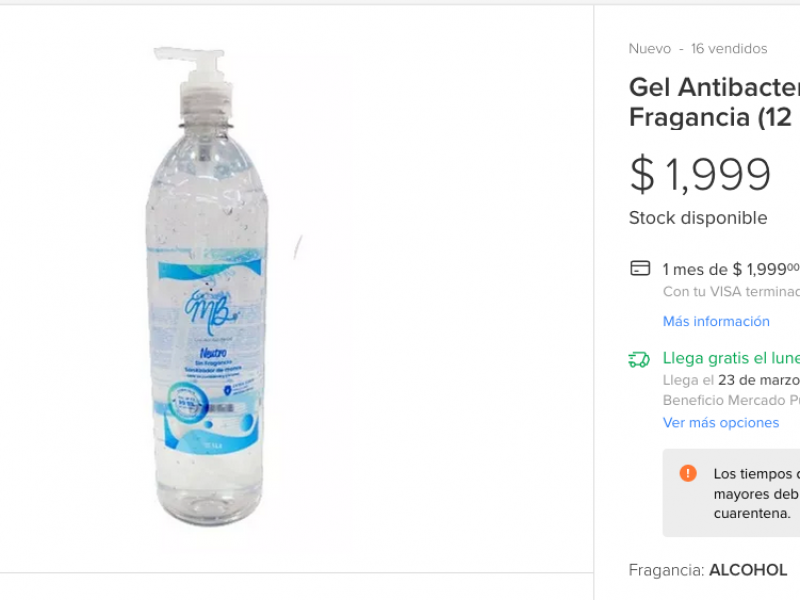 Oportunistas venden a altos precios gel antibacterial y cubrebocas