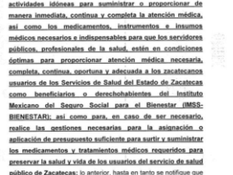 Ordenan dotar medicamentos en 24 horas por mandato judicial