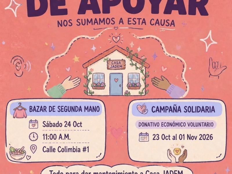 Organizan bazar solidario para apoyar a Casa JADEM en Xalapa