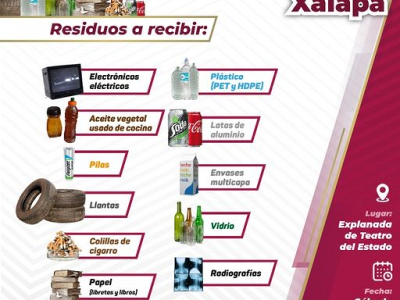 Organizan jornada de reciclaje en Xalapa