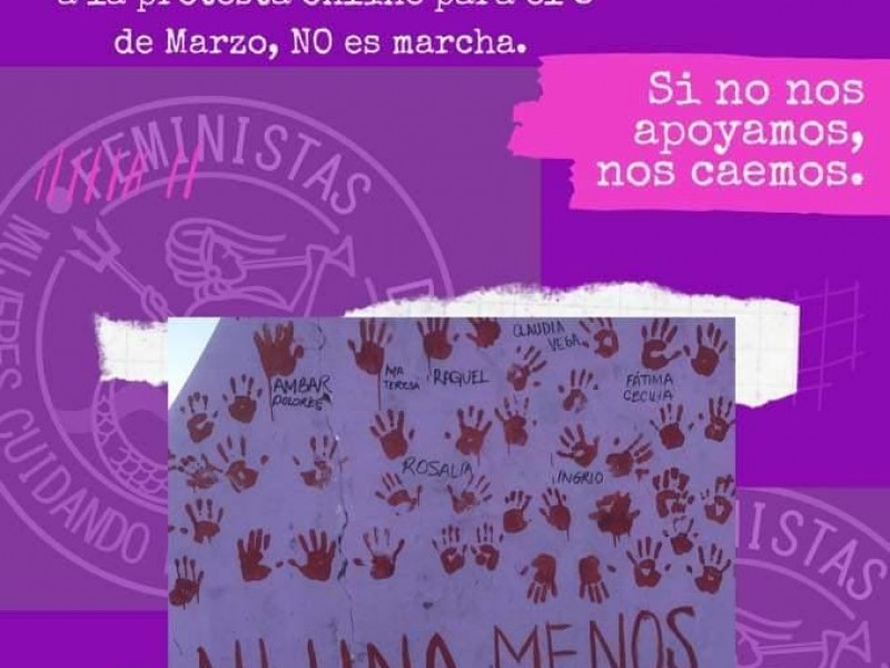 Organizan protesta online y memorial por Día de la Mujer