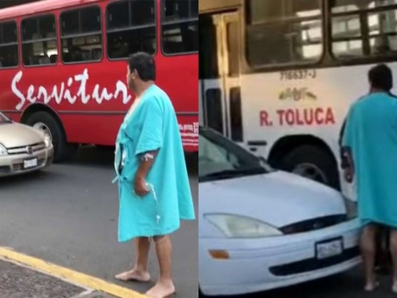 Paciente con covid escapa de IMSS de Toluca