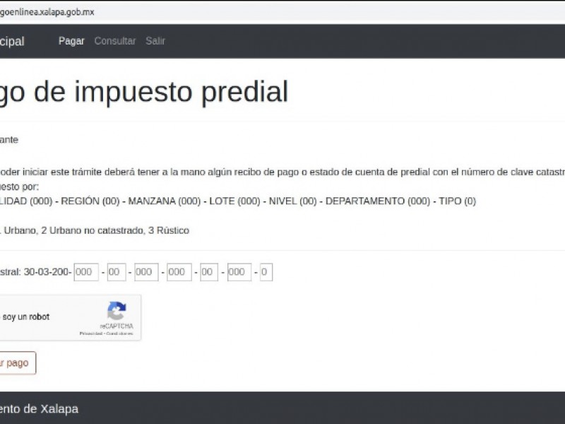 Pago del Predial puede realizarse por Internet