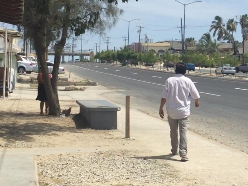 Paradas de camión en mal estado