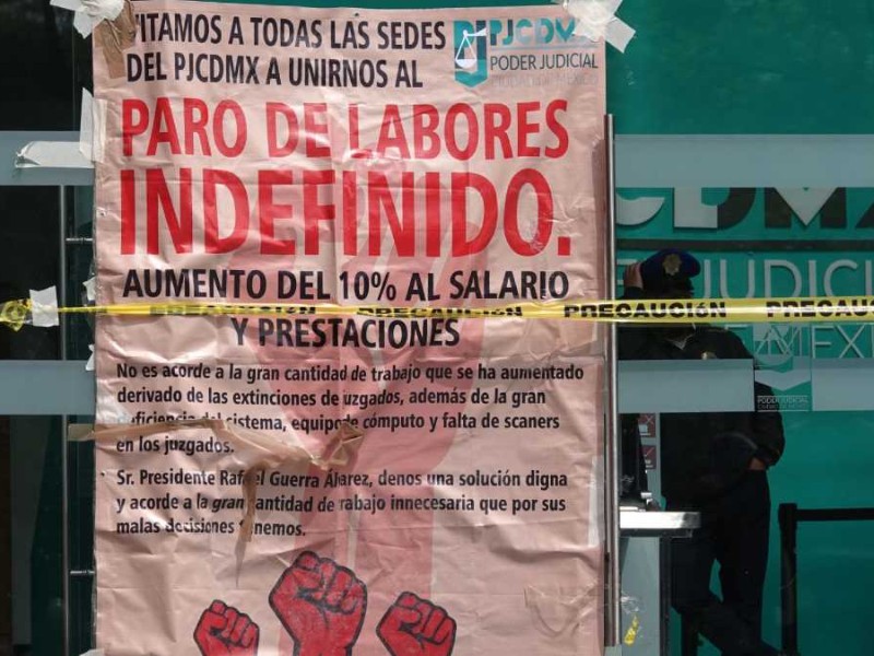 Paro en el Poder Judicial de la Ciudad de México continuará
