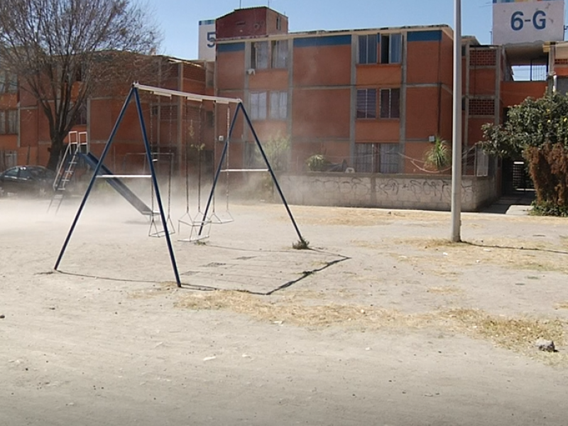 Parque en malas condiciones en Infonavit San Ramón