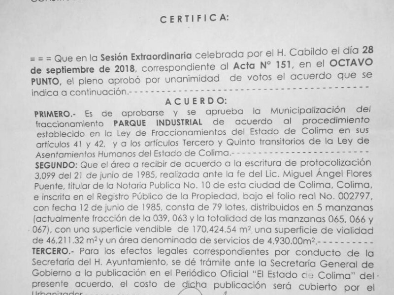 Parque Industrial, 34 años trabajando sin servicios