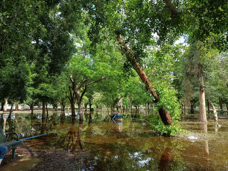 Parque Sinaloa permanecerá cerrado por inundaciones hasta nuevo aviso