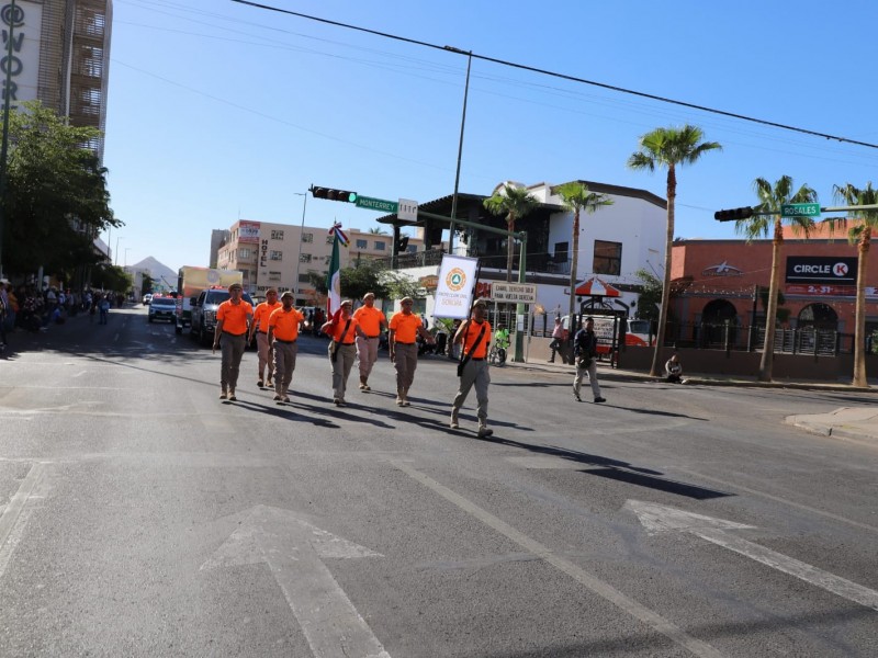 Participa Protección Civil Sonora en desfile del 20 de noviembre