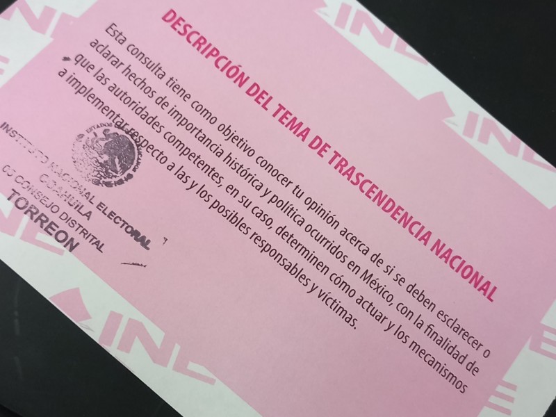 Participa el 3.8% de los coahuilenses en la Consulta Popular