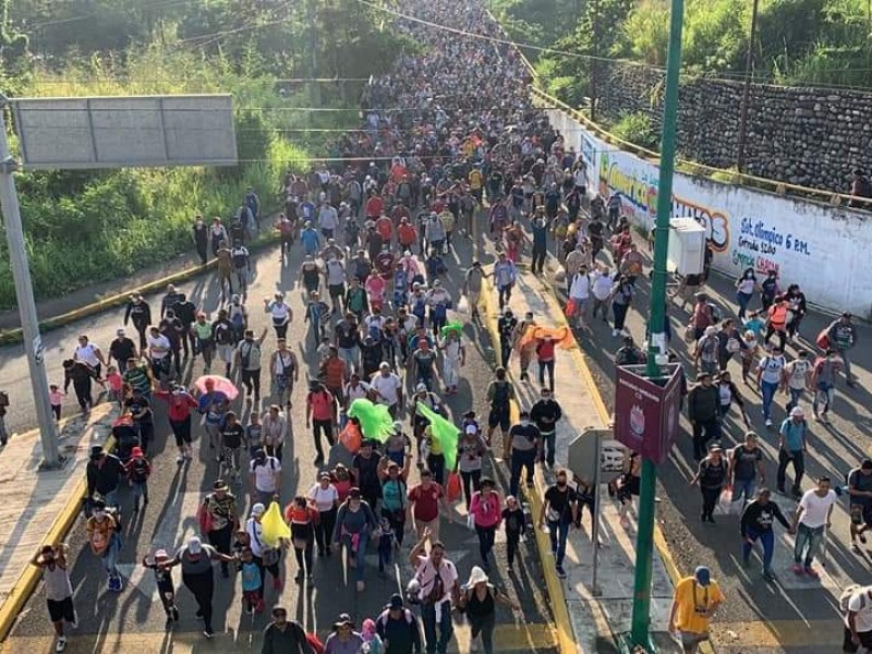 Partió nueva caravana de migrantes desde Tapachula