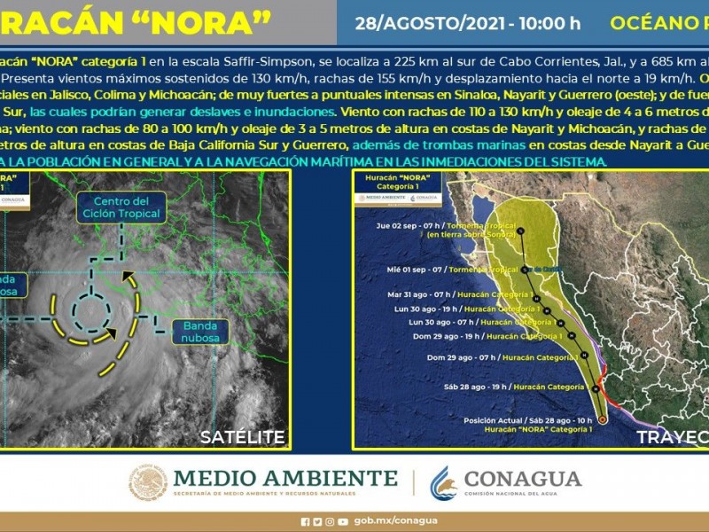 Paso de Nora podría provocar inundaciones; llaman a estar alerta