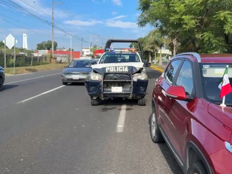 Patrulla de SSP choca por alcance en la Xalapa-Veracruz