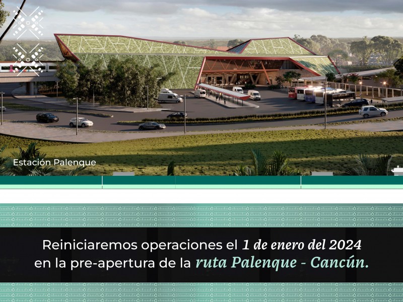 Pausa operaciones Tren Maya hasta el 1 de enero