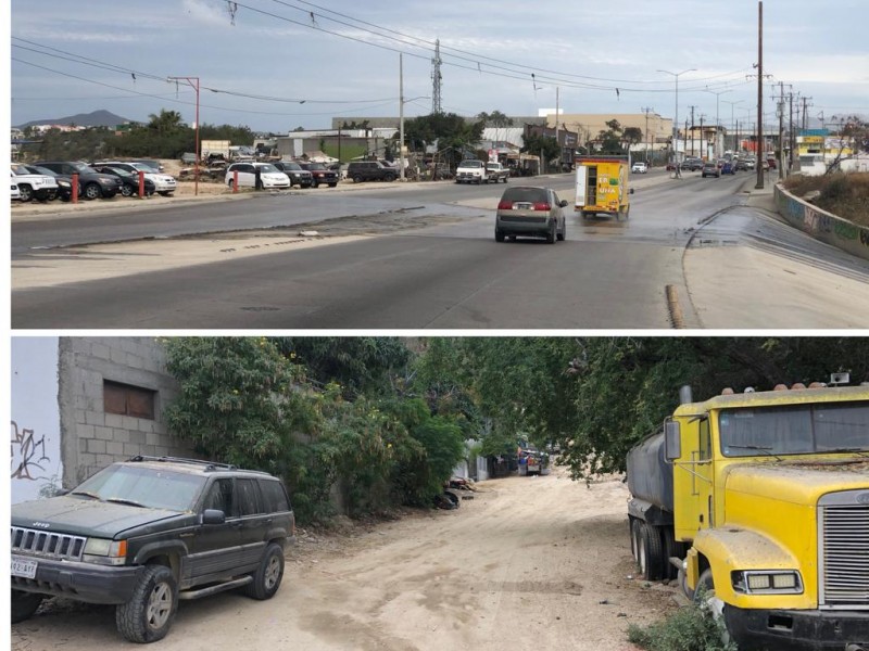 Pavimentación y derrames; problemas que perciben en la ciudad