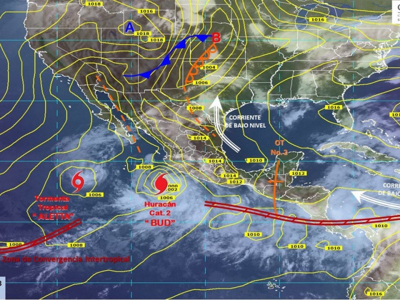 PC alerta ante huracanes en el Pacífico
