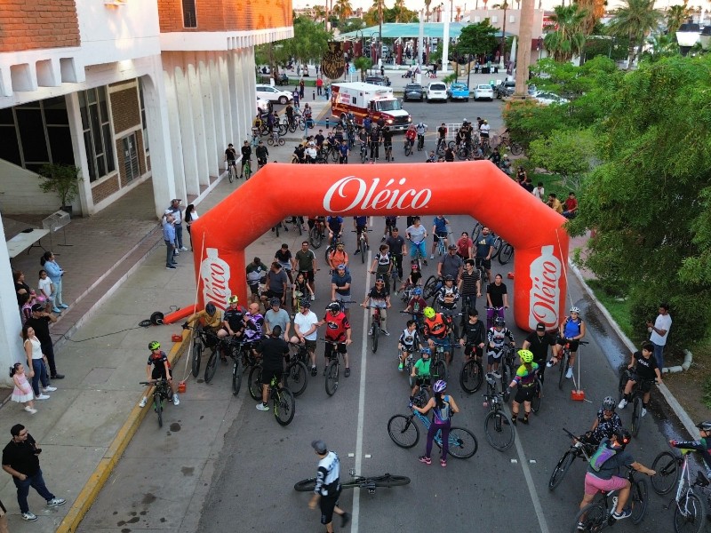 Pedaleada por la paz y contra las adicciones en Navojoa
