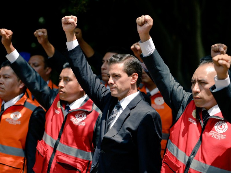 Peña Nieto participó en el macrosimulacro nacional