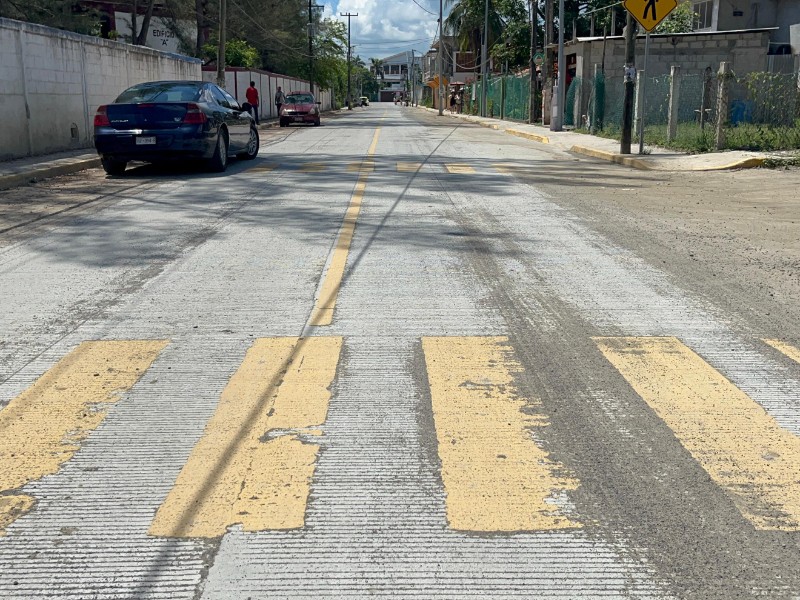 Pendientes en la rehabilitación de calle Diego Rivera
