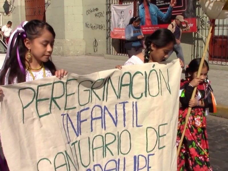Peregrinación infantil rinde culto a la Guadalupana