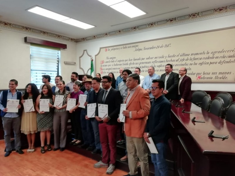 Periodistas son reconocidos por el Ayuntamiento de Xalapa