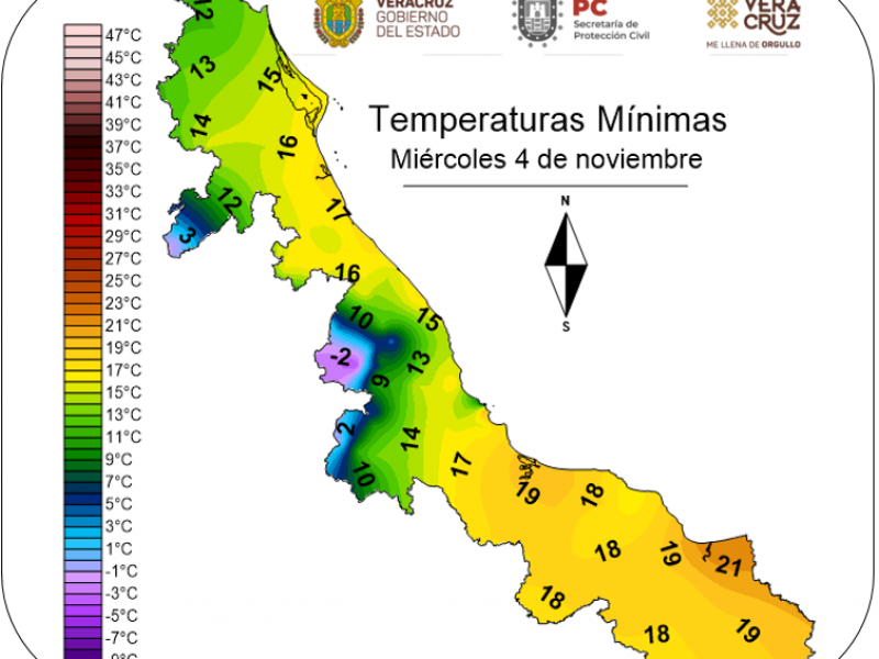 Perote amaneció con -2 grados