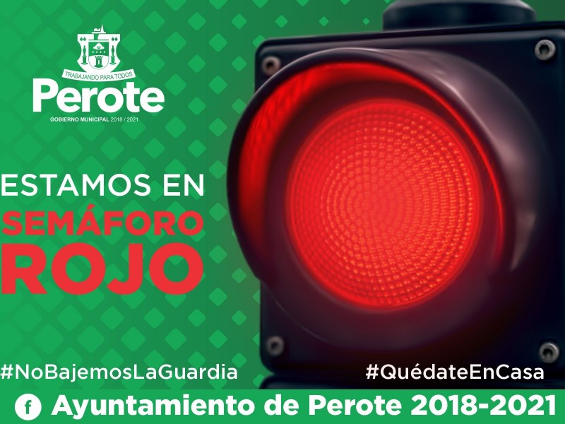 Perote regresa a semáforo rojo; aumentan los casos de COVID-19