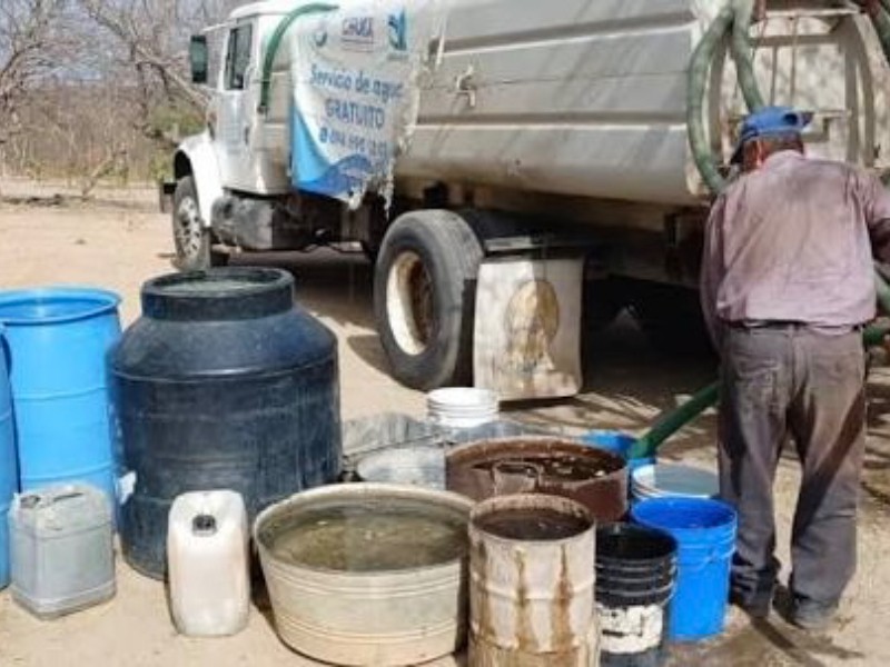 Persiste crisis hídrica en 12 comunidades de Choix