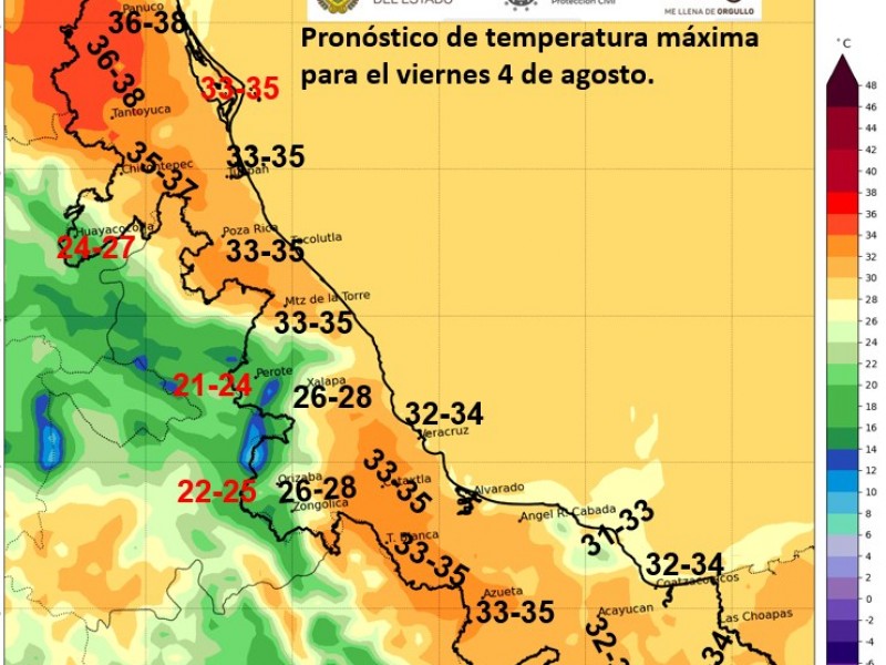 Persiste el calor en el estado de Veracruz