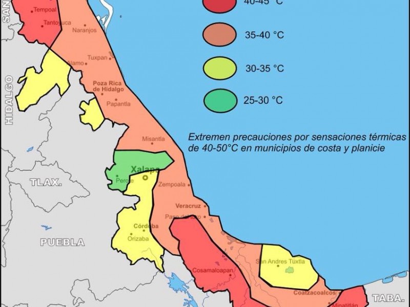 Persisten altas temperaturas en Veracruz