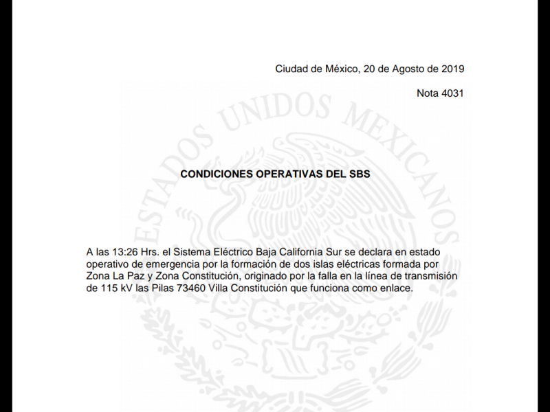 Persisten apagones de electricidad