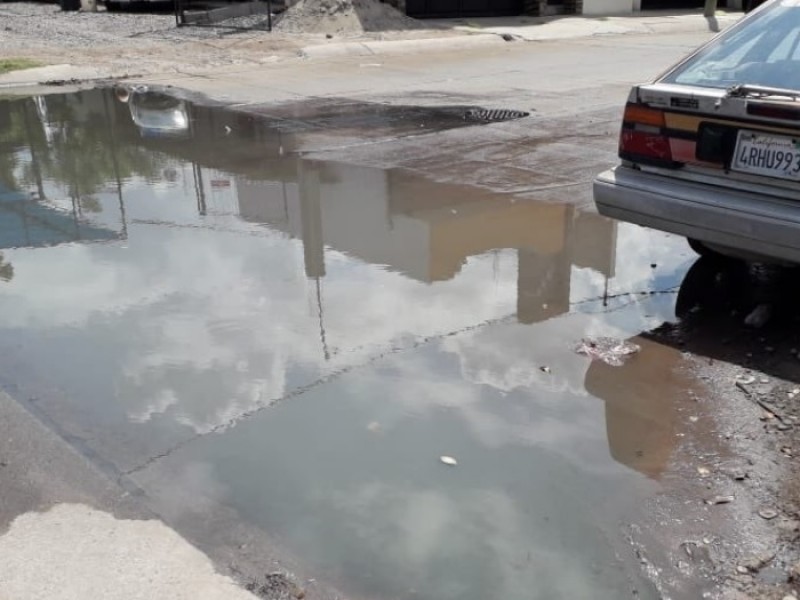 Persisten brotes de aguas negras en Los Mochis