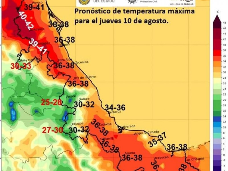 Persisten las altas temperaturas en el estado de Veracruz