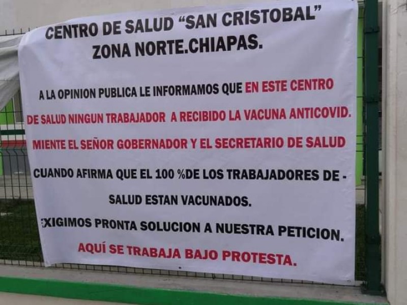Personal de salud exige vacuna Covid en Chiapas